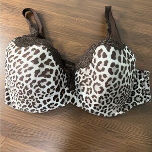 Le Mystere Brown Leopard‎ Print Lace Tisha Bra Sz 40D